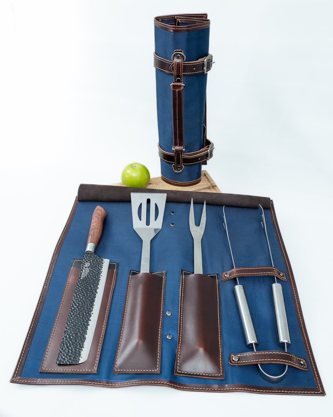 Azul - Bolsa de utensilios para Asados