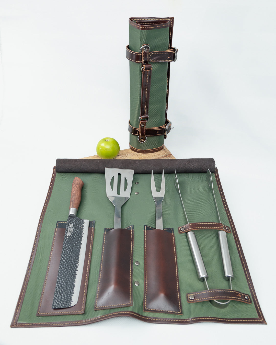 Verde - Bolsa de utensilios para Asados