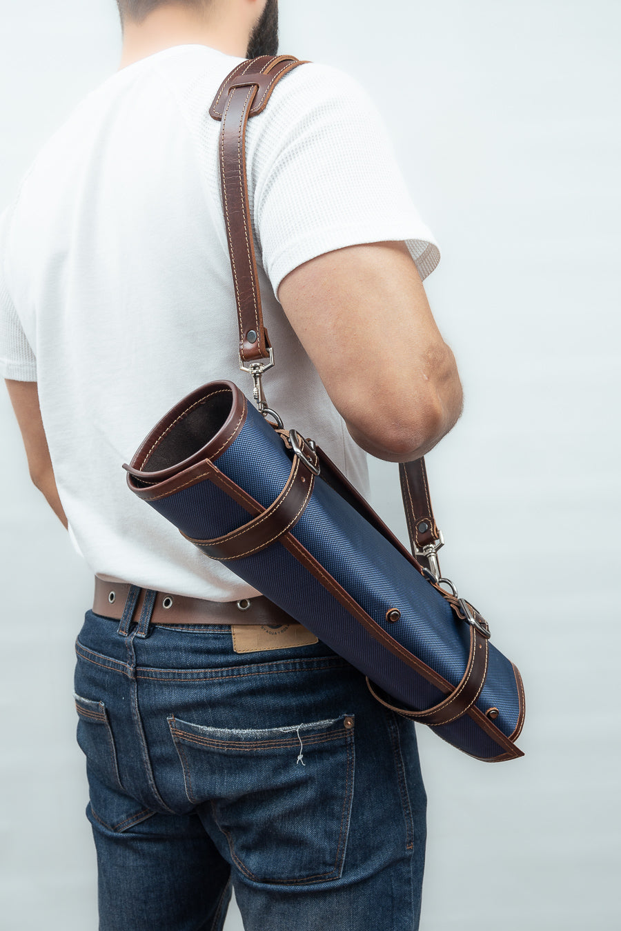 Azul - Bolsa de utensilios para Asados
