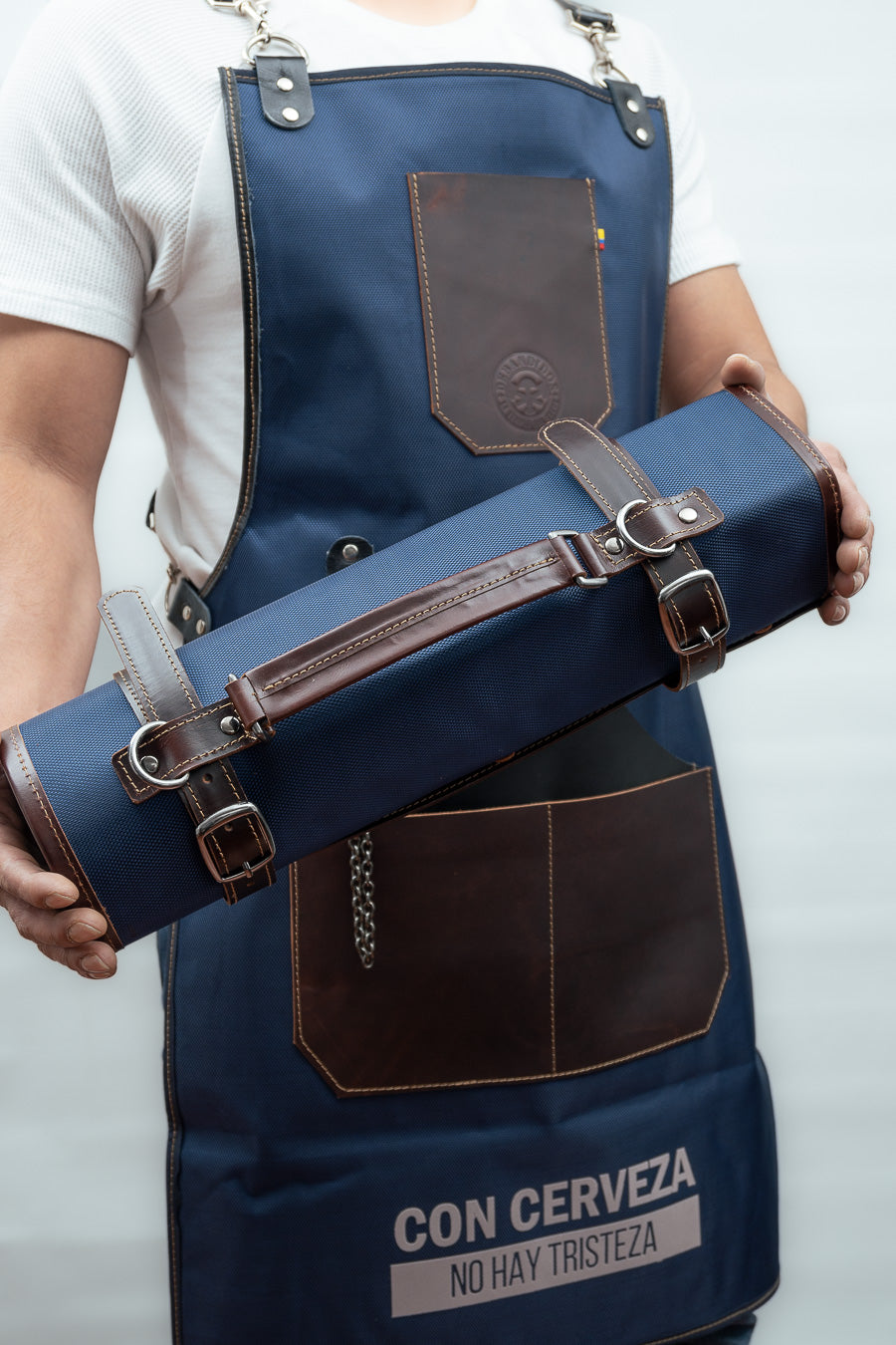 Azul - Bolsa de utensilios para Asados