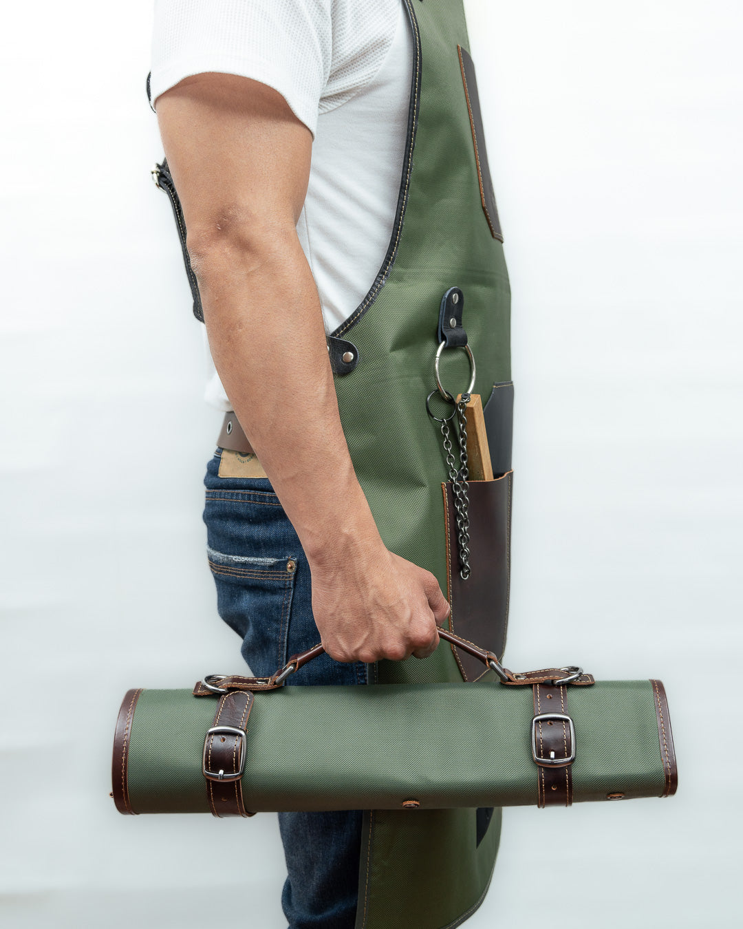 Verde - Bolsa de utensilios para Asados